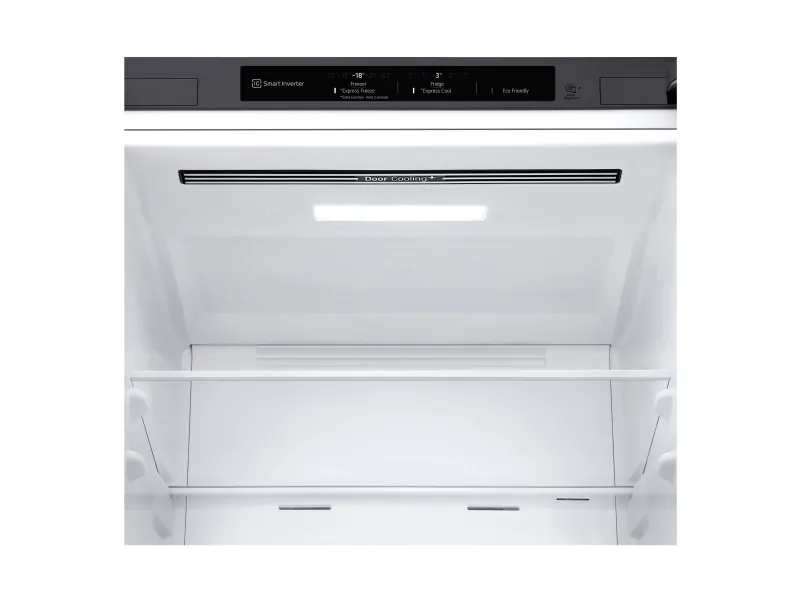 LG GBB61PZJMN - Køleskab/fryser - bund-fryser - bredde: 59.5 cm - dybde: 68.2 cm - højde: 186 cm - 341 liter - Klasse E - skinnende stål