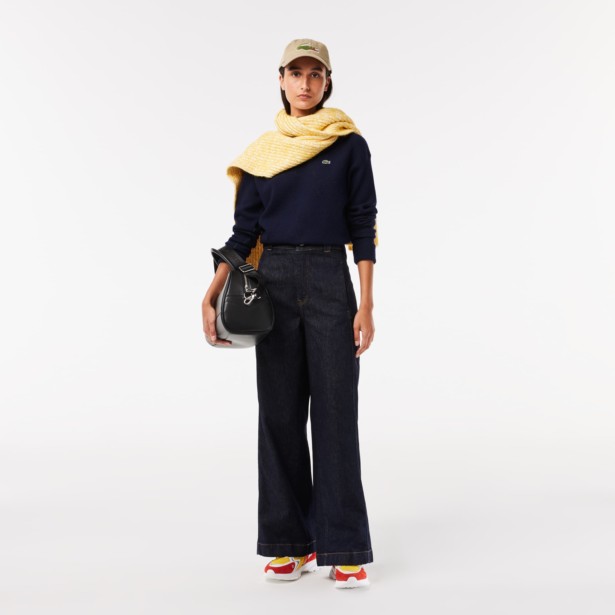 Grand sac à main Lora en cuir Sacs à main & Cabas - Noir - Lacoste - Femme
