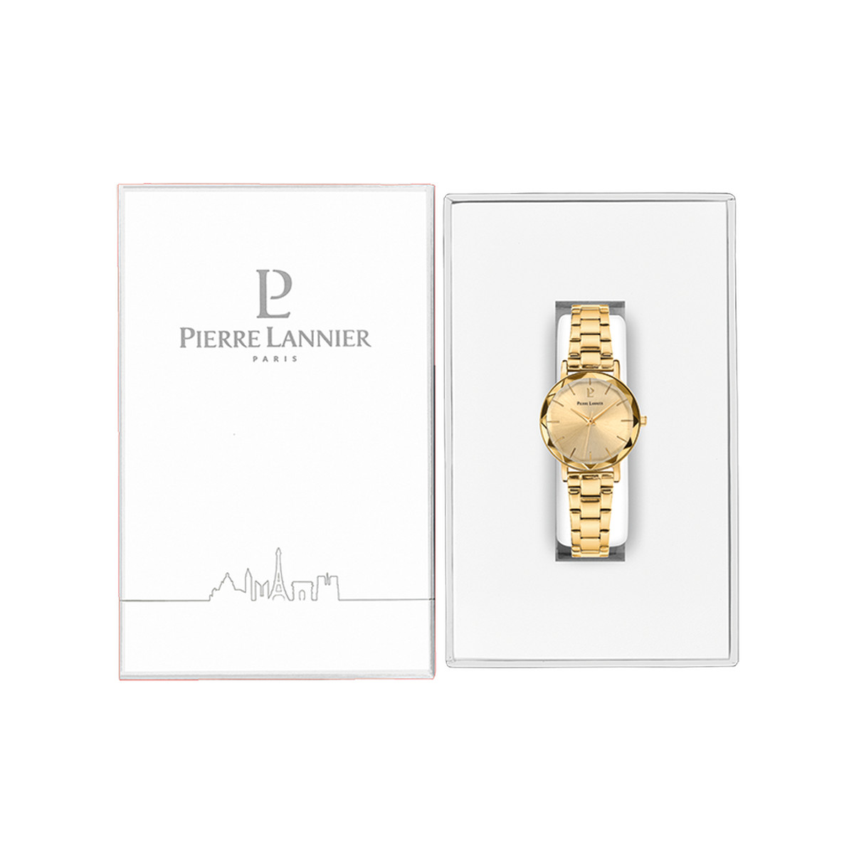 Montre PIERRE LANNIER multiples femme acier dorée