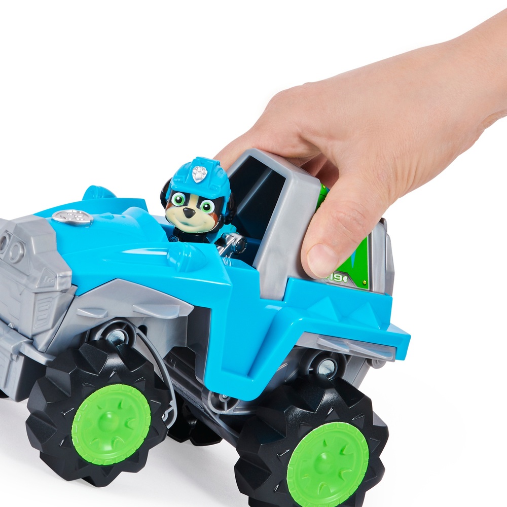 PAW Patrol Dino Rescue Rex' verwandelbares Fahrzeug mit geheimnisvoller Dinosaurierfigur