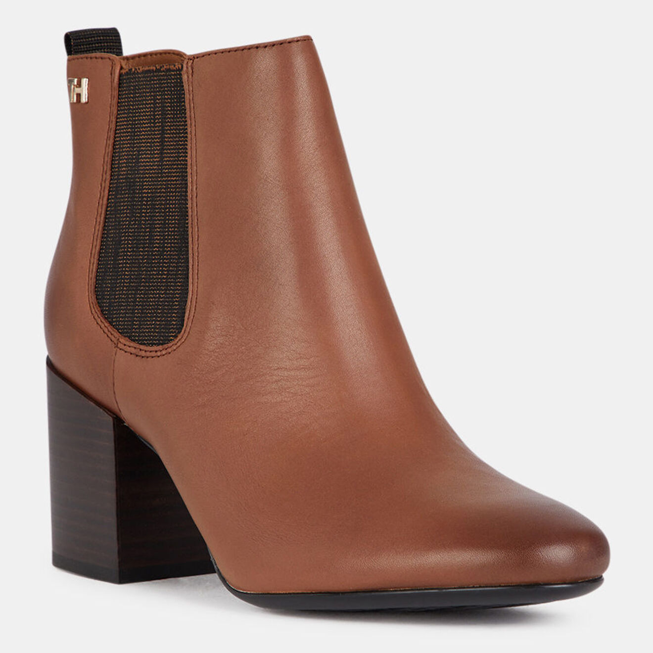 Tommy Hilfiger Bottines en Cuir Essential marron - Talon 7 cm