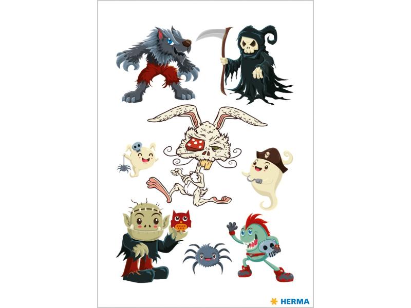 Herma Stickers Tattoos Classic Zombies, 1 Stück Wasserfeste Tattoos zum auftragen