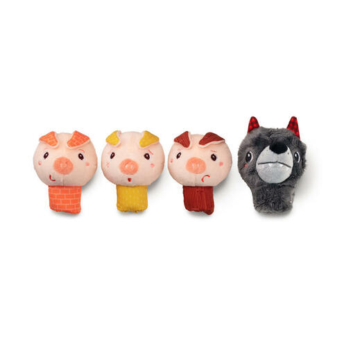 Le Loup et les Trois Cochons Marionnettes à Doigts Multicolore - LILLIPUTIENS