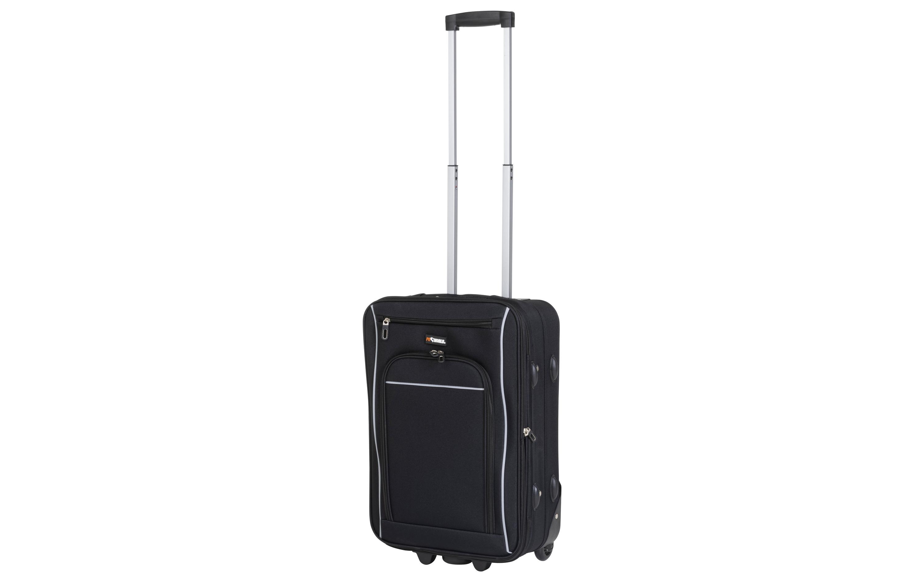 Reisekofferset World soft 2-teilig, schwarzZwei Trolleys unterschiedlicher Grösse