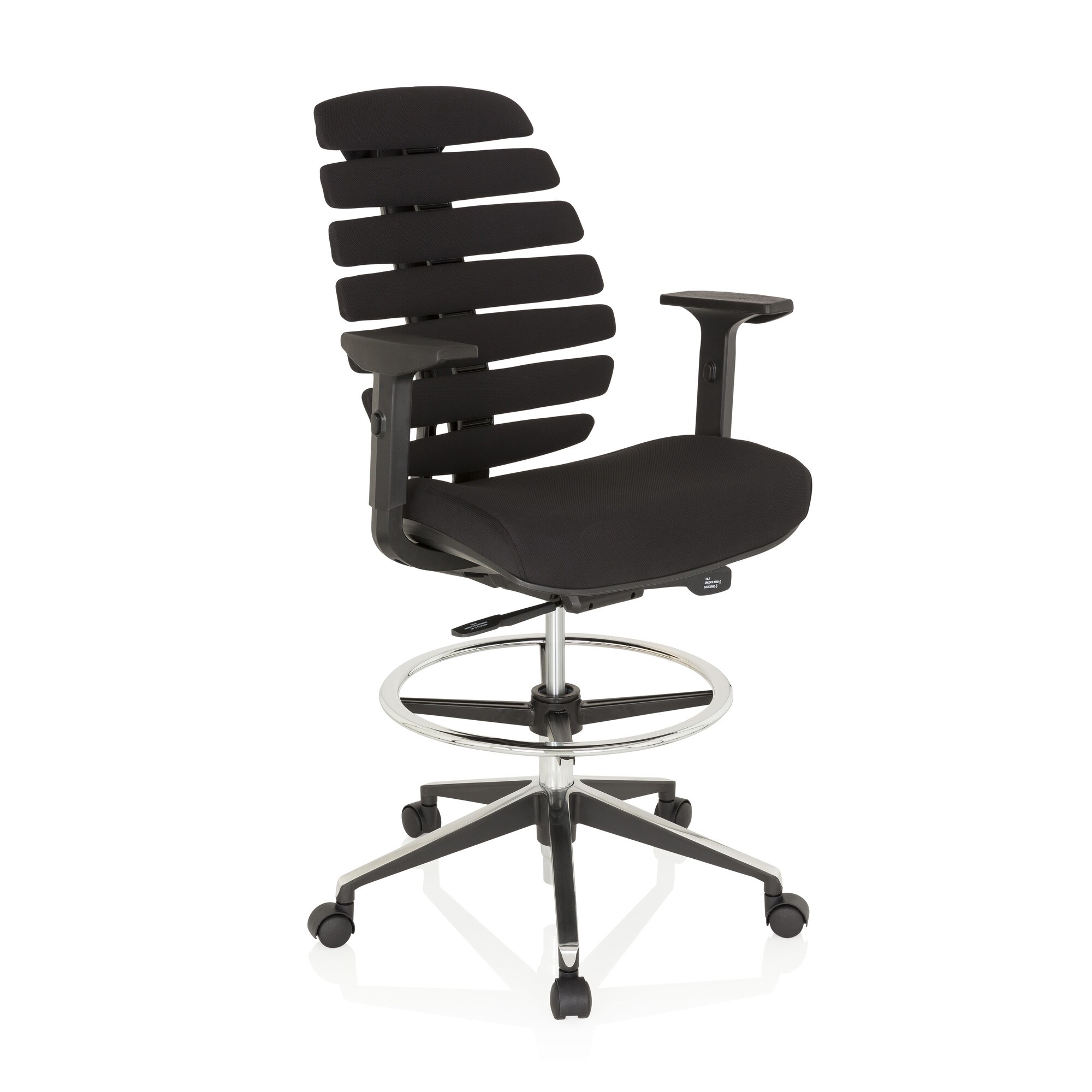 Counterstuhl ERGO LINE II WORK Stoff mit Armlehnen (höhenverstellbar) hjh OFFICE