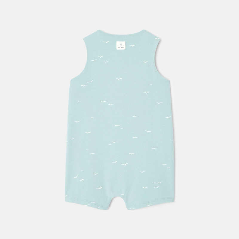 Combinaison courte en coton turquoise mixte Absorba