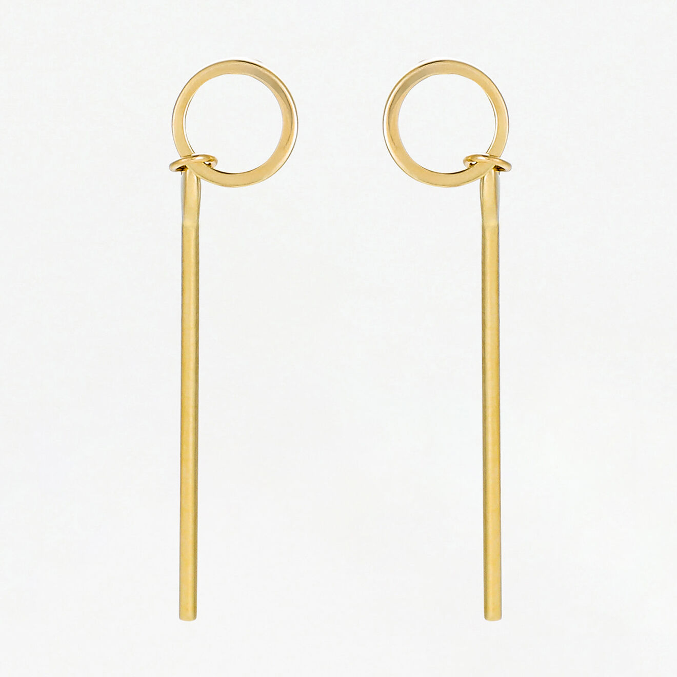 By Colette Boucles d'oreilles Wendy Zirconium or jaune