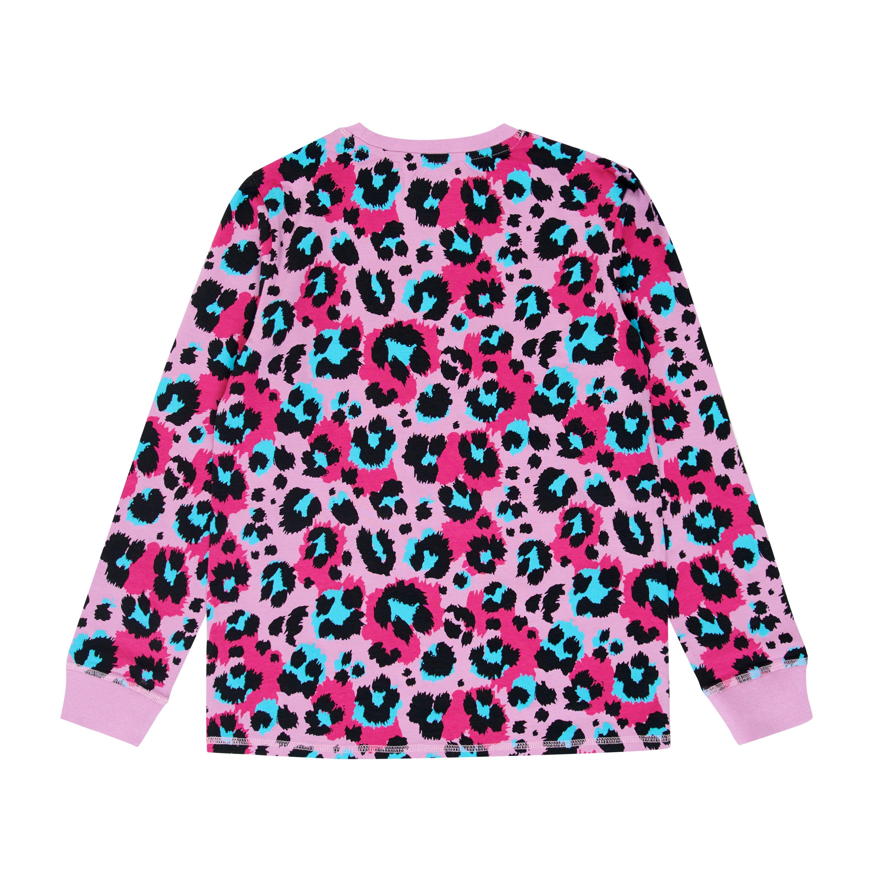 Miso Kids Girls Leopard Print Pyjama Set