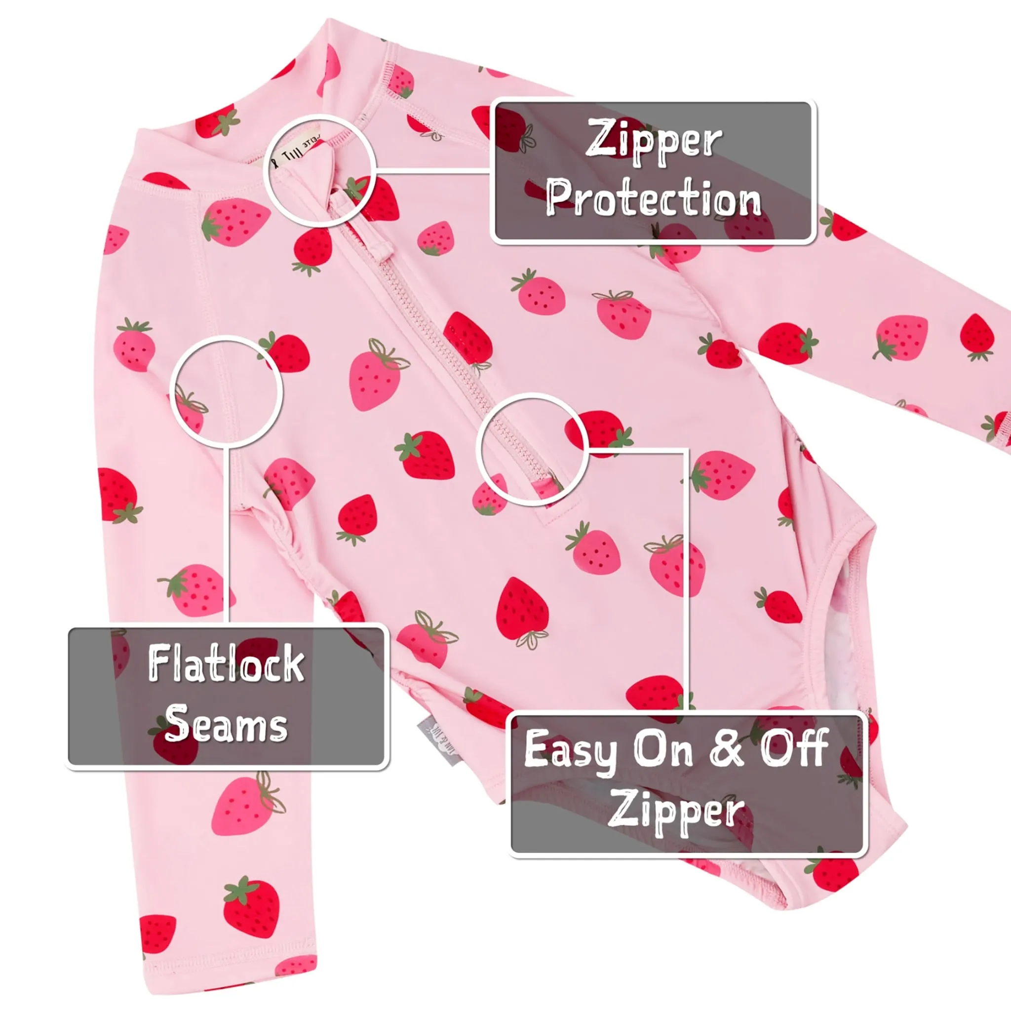 Jan & Jul Maillot UV Fraises 2-5ans