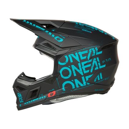 Casque cross O'Neal 3SRS - STATIC 2025 - Noir / Bleu