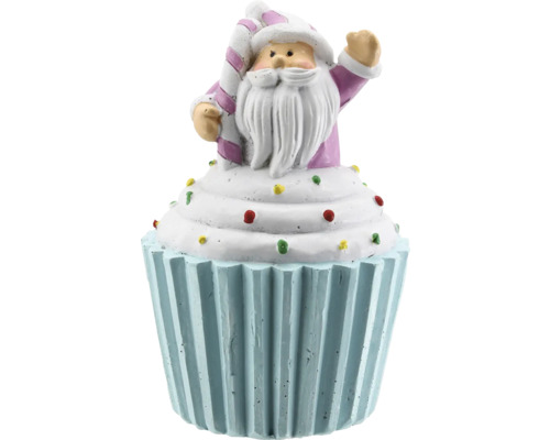 Kerstdecoratie muffin met de Kerstman, kleurrijk