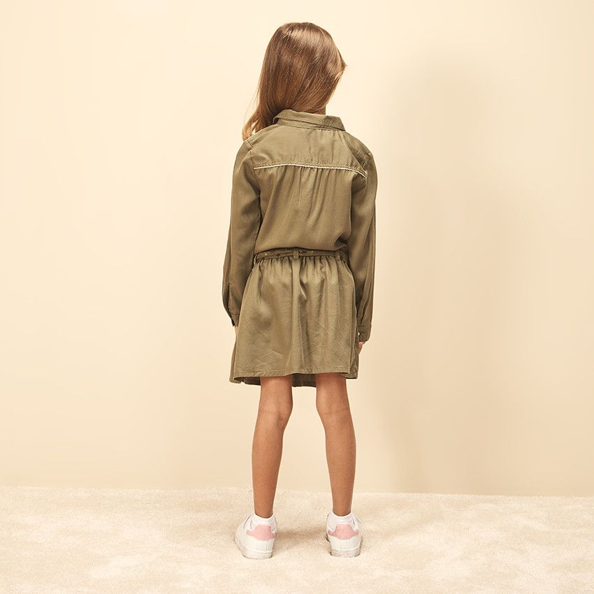 Robe chemise en lyocell avec ceinture pour fille