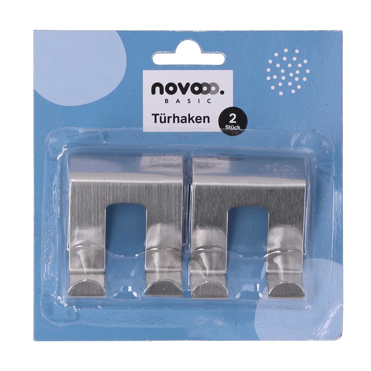 novooo Haken 2er für Tür, Edelstahl