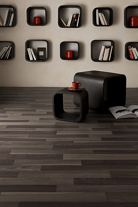 Revêtement sol PVC Saloon Chelsea wengé 4 m (vendu au m²)