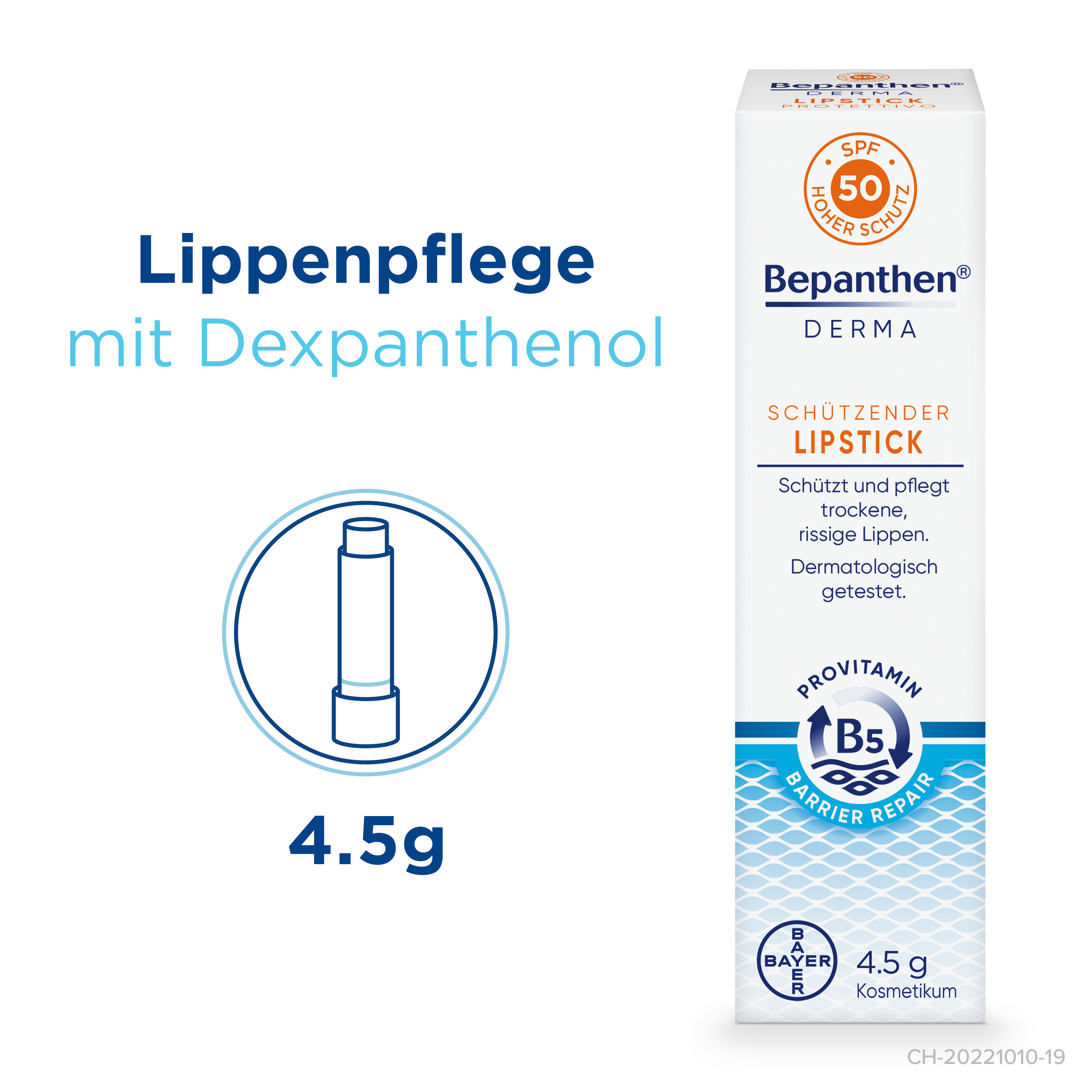 BEPANTHEN DERMA Lipstick SPF50 Stick 1 Stk