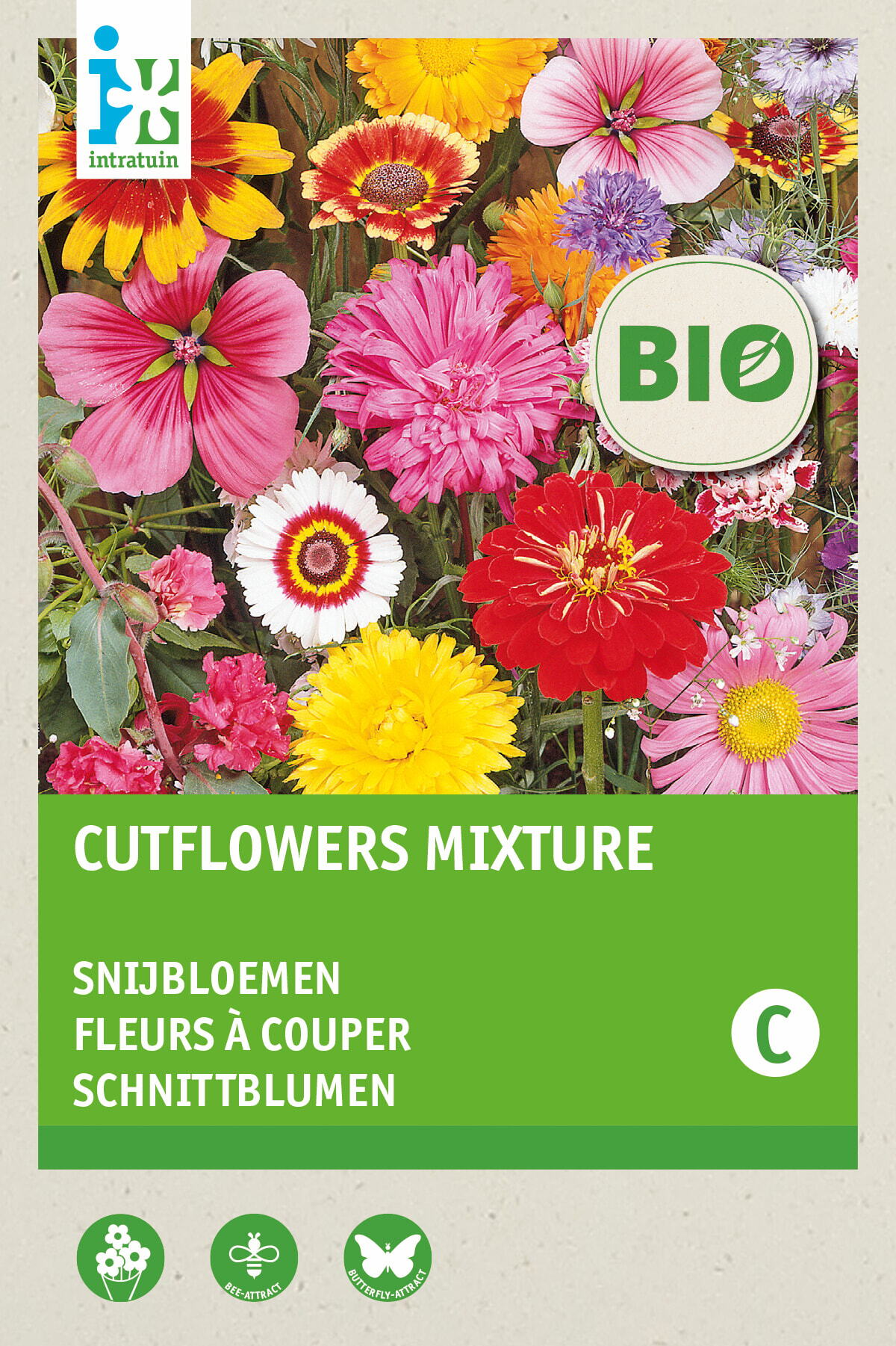 Intratuin Biologische bloemenzaad snijbloemen gemengd