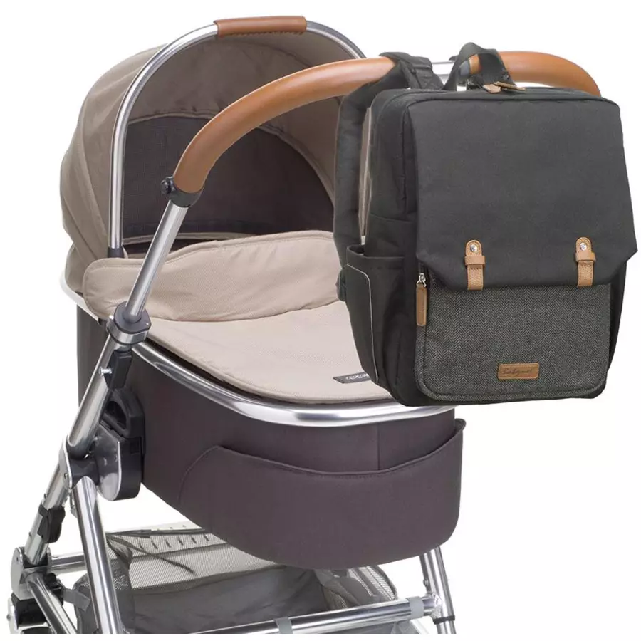 Babymel Wickelrucksack ECO George Black-Tweed