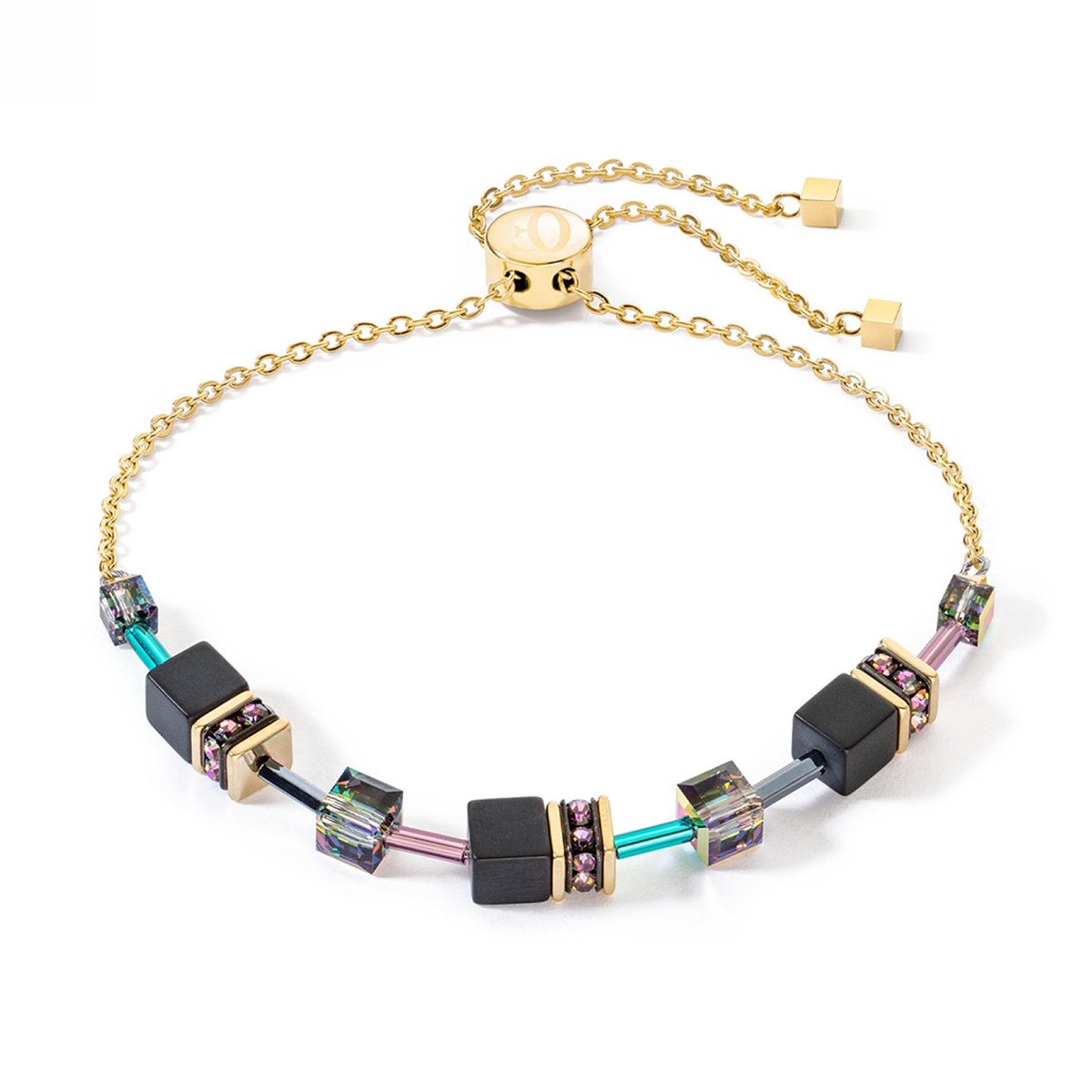 Bracelet Coeur de lion Géocube Iconic NatureChain noir multicolore