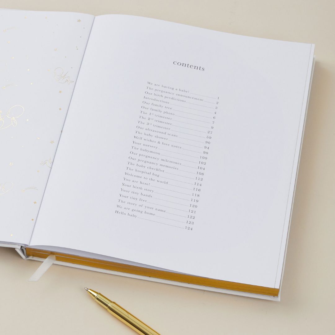 Blush and gold my pregnancy journal - jungle