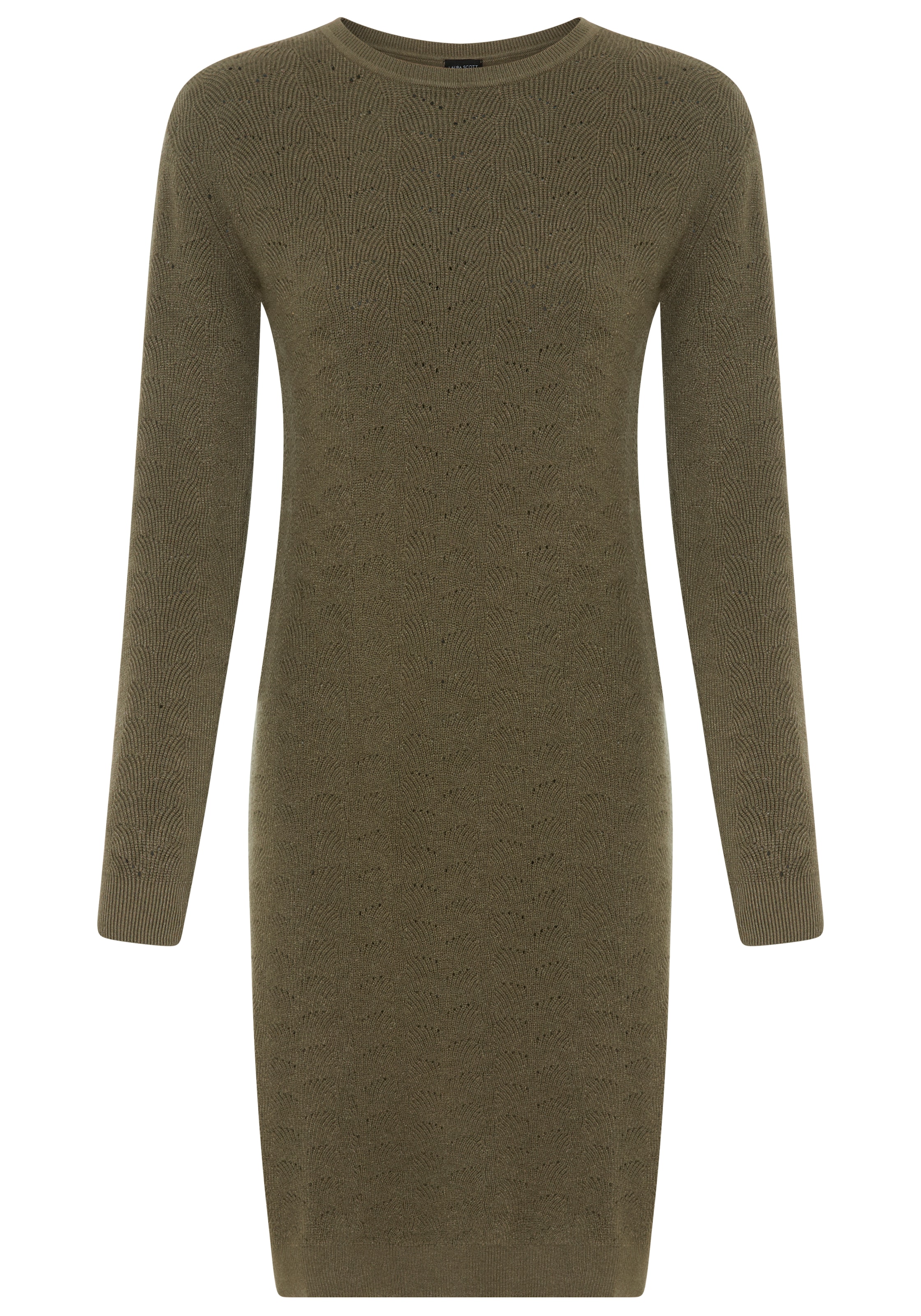 Laura Scott Strickkleid Ohne Taschen aus filigranem, weichem Ajourstrick  - NEUE KOLLEKTION