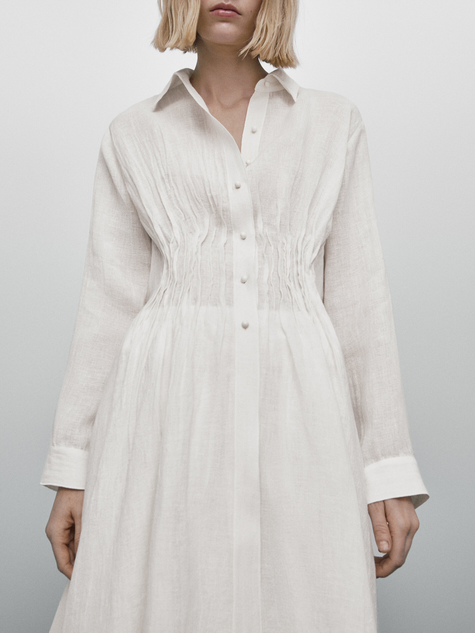 Blusa plissada de edição limitada - CRUDO