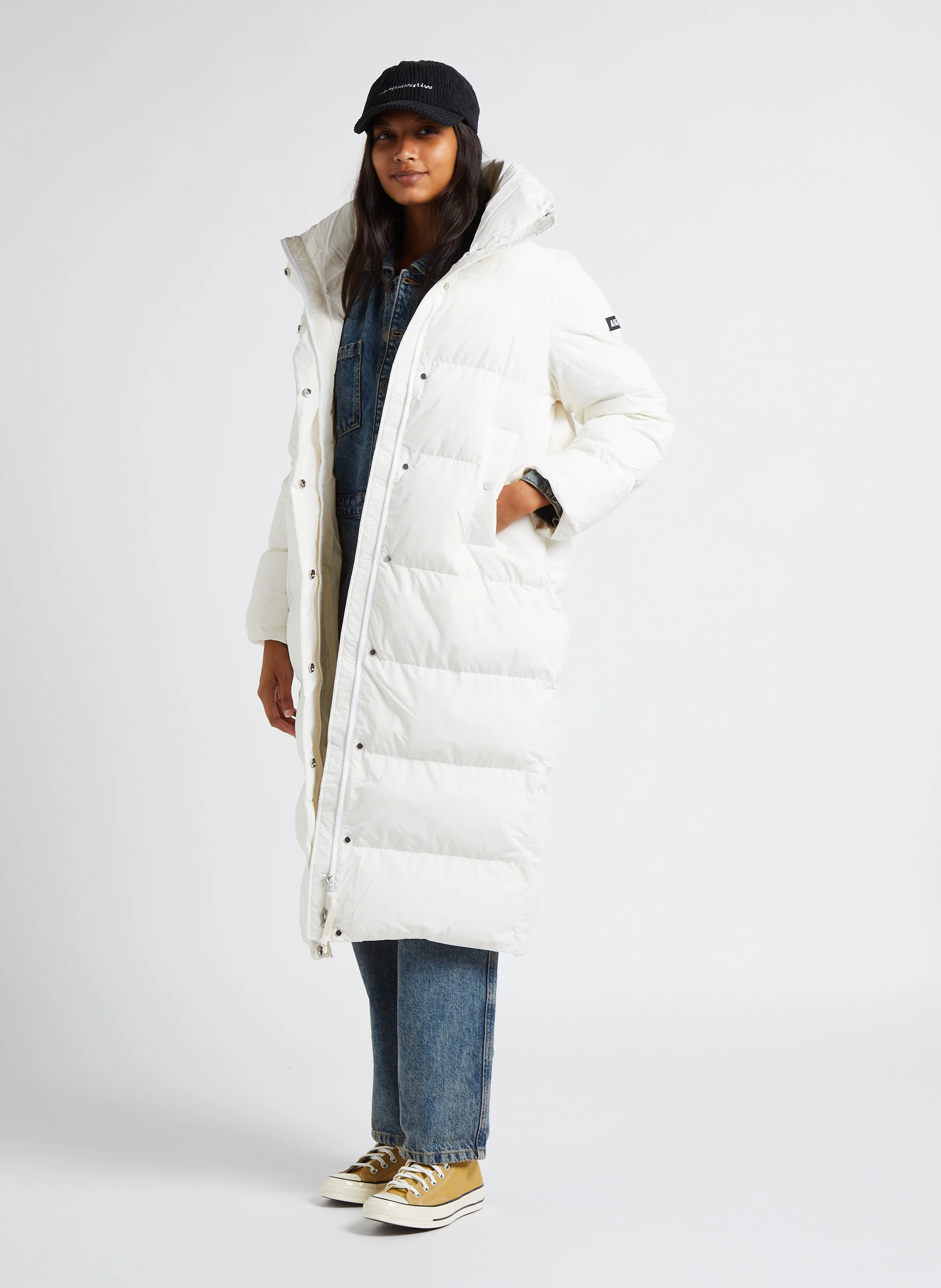 Doudoune longue col montnat | Blanc