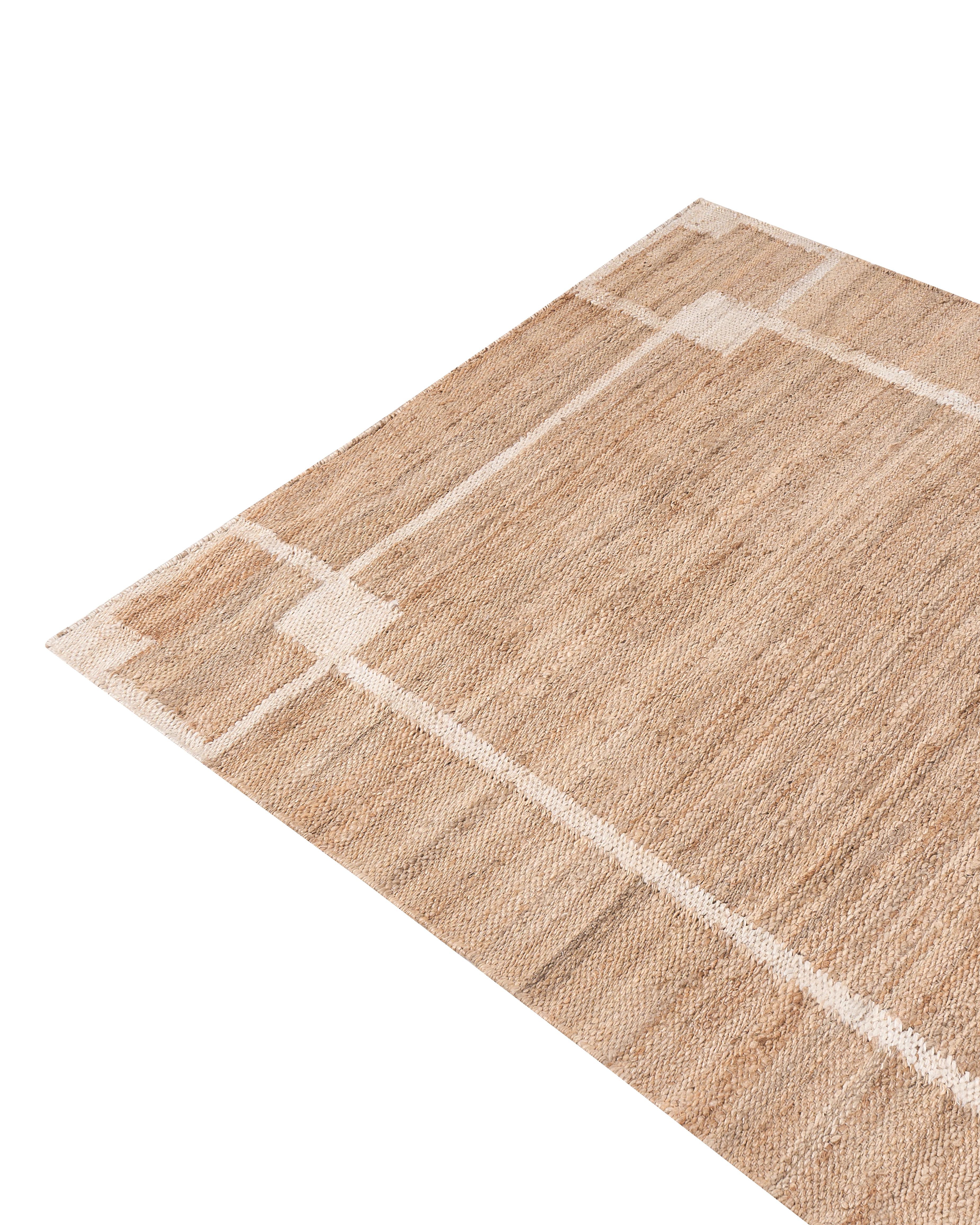 Vloerkleed GONDIA Lichtbeige 160 x 230 cm Jute