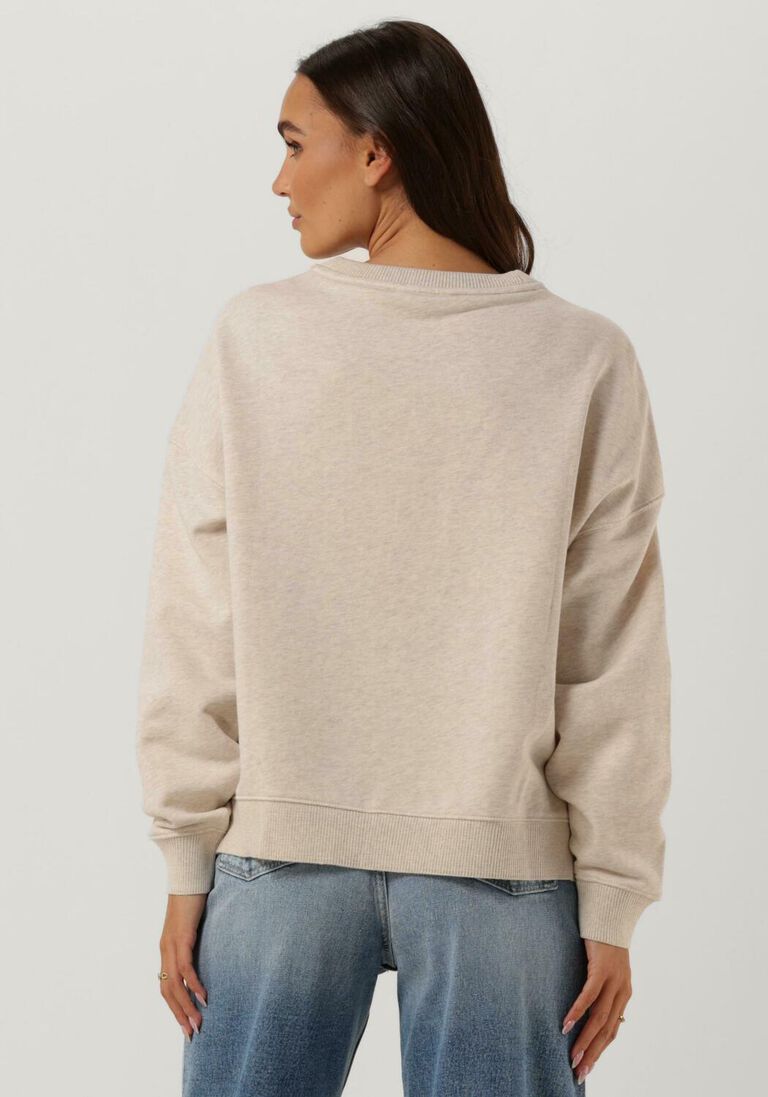 TOMMY HILFIGER beige tommy hilfiger trui rlx varsity open-nk sweatshirt