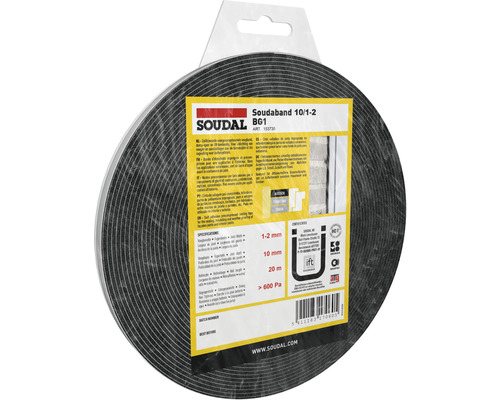 Soudal Soudaband Pro BG1 zelfklevende compritape 20 m 10/1-2 mm
