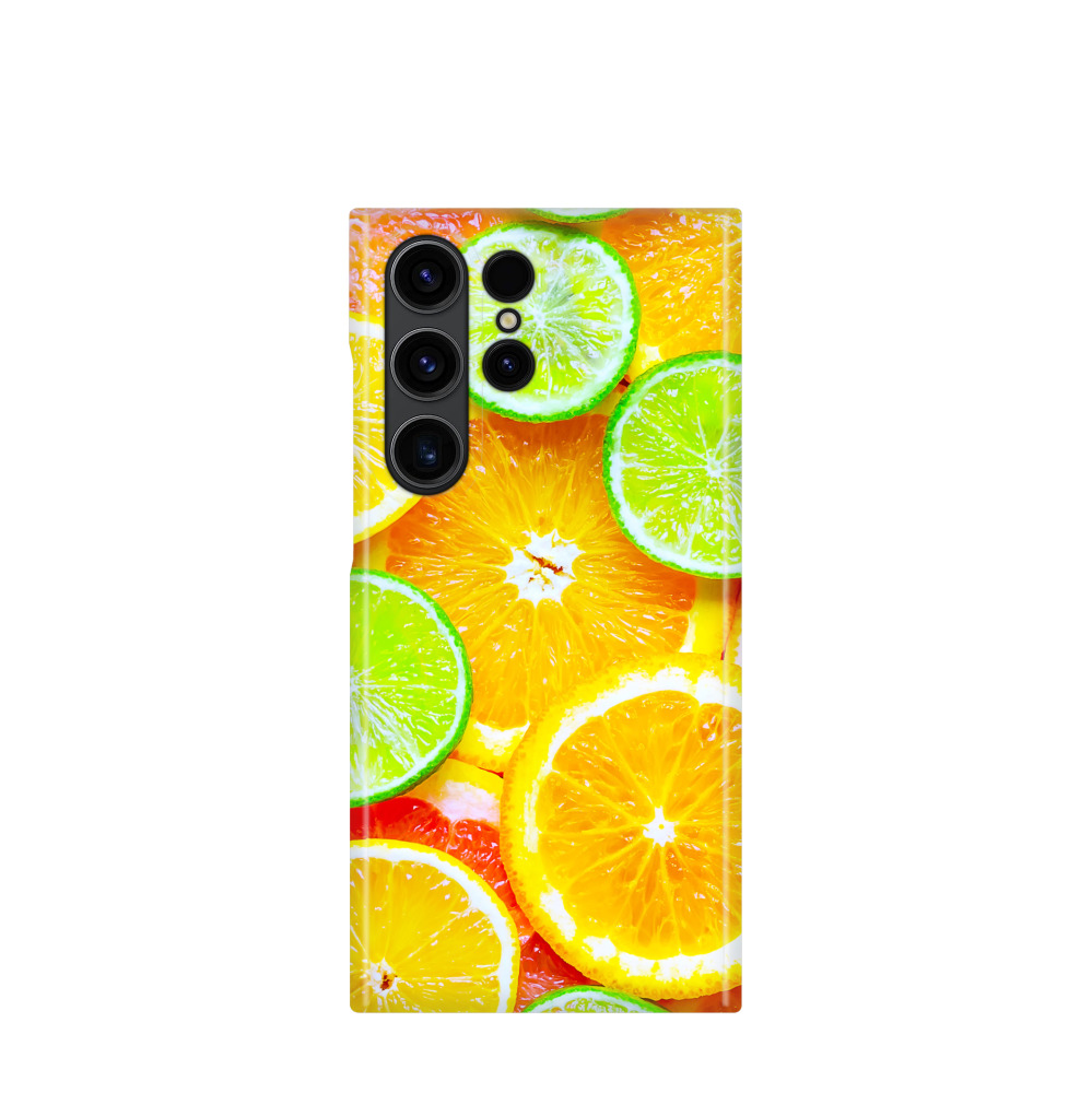 Samsung Galaxy S23 Ultra 5G Kunststoff Hülle Sommerfrüchte - Orange