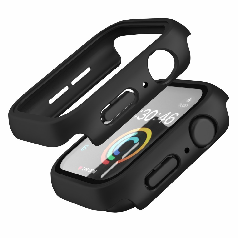 Apple Watch (40mm) Hardcase Bumper   Display Schutzglas (IP68) - Schwarz
