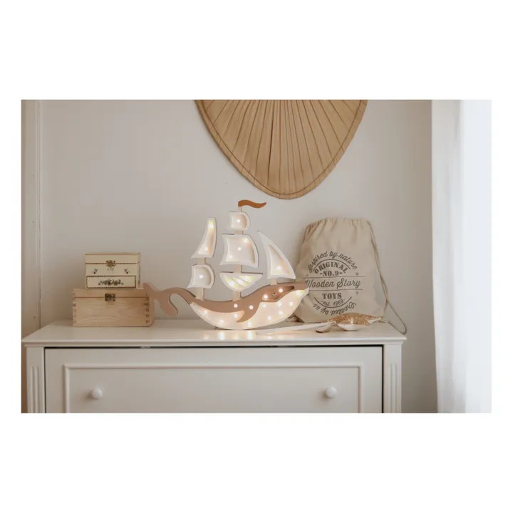Little Lights Lampe à poser Bateau | Marron