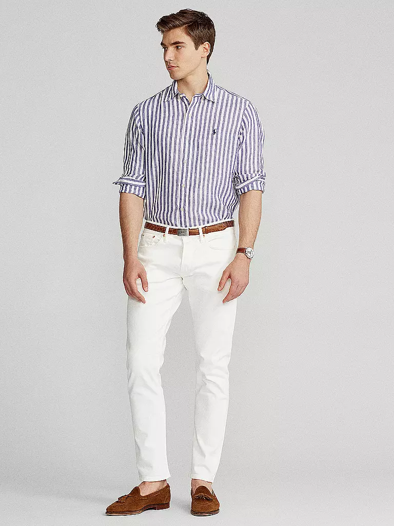 POLO RALPH LAUREN Leinenhemd Custom Fit  blau