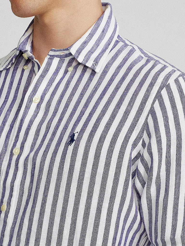POLO RALPH LAUREN Leinenhemd Custom Fit  blau