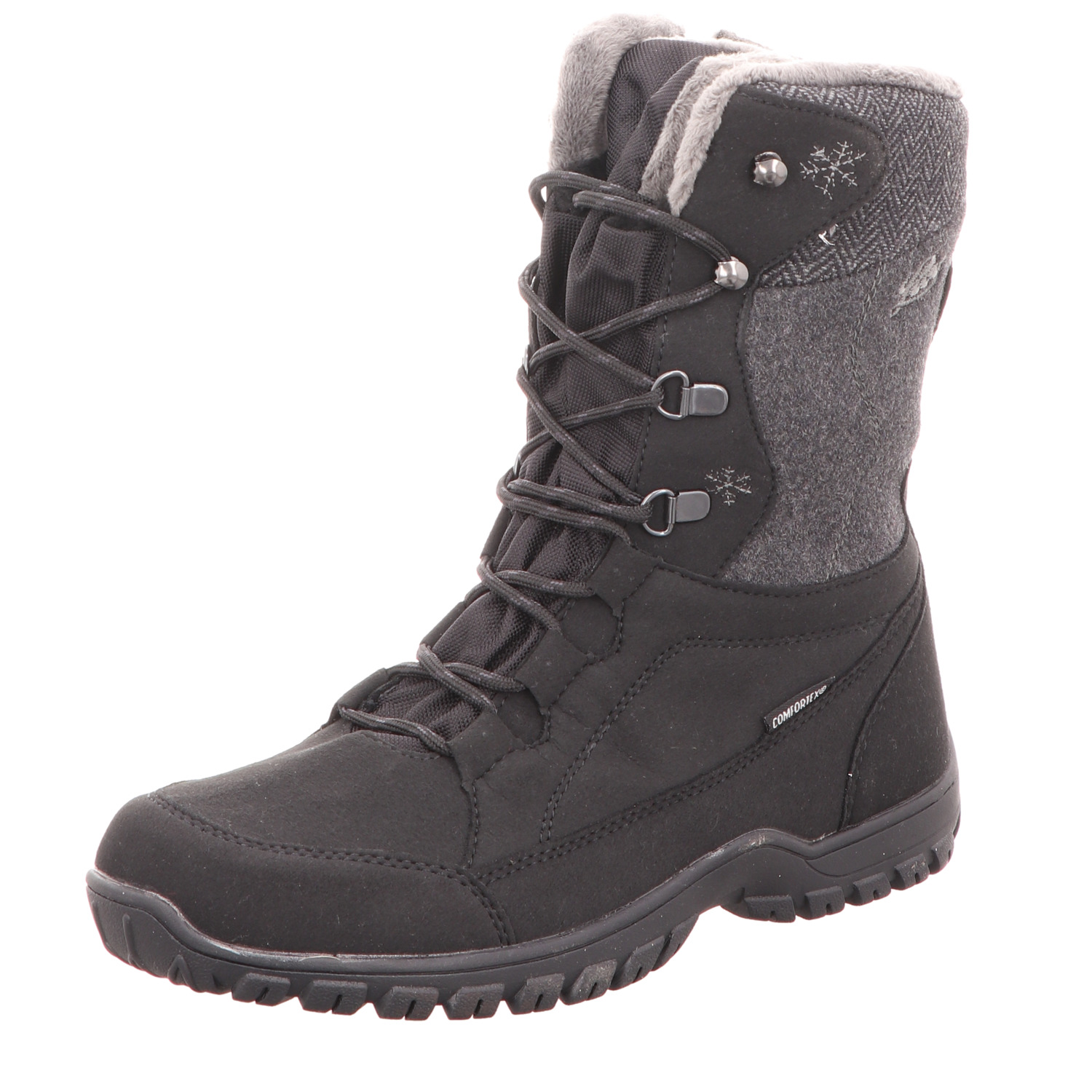 Lico Damen-Outdoor-TEX-Stiefel gefüttert Schwarz