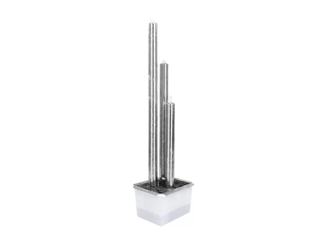 Fontaine de jardin Argenté 48x34x153 Acier inoxydable