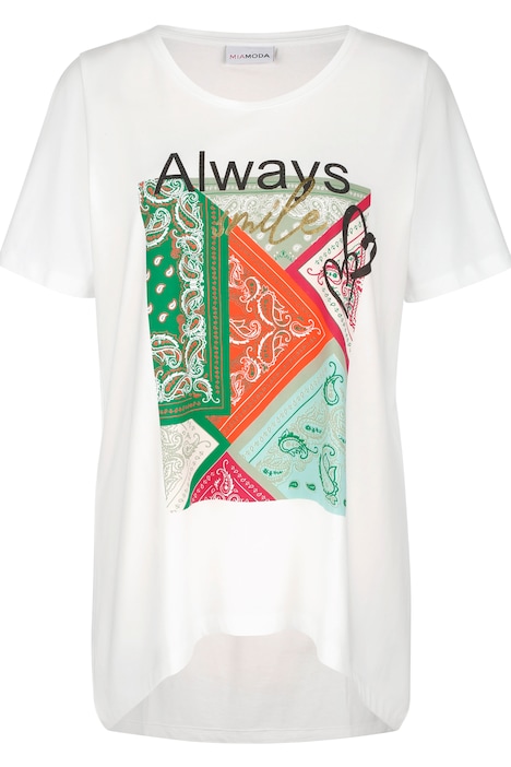 T-Shirt, Tücherdruck, Zipfelsaum