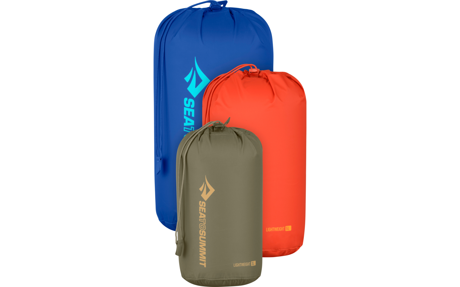 Sea to Summit Lightweight Dry Bag Packtaschenset 3 teilig 3 / 5 / 8 Liter High Rise / Blue Atoll / Zinnia