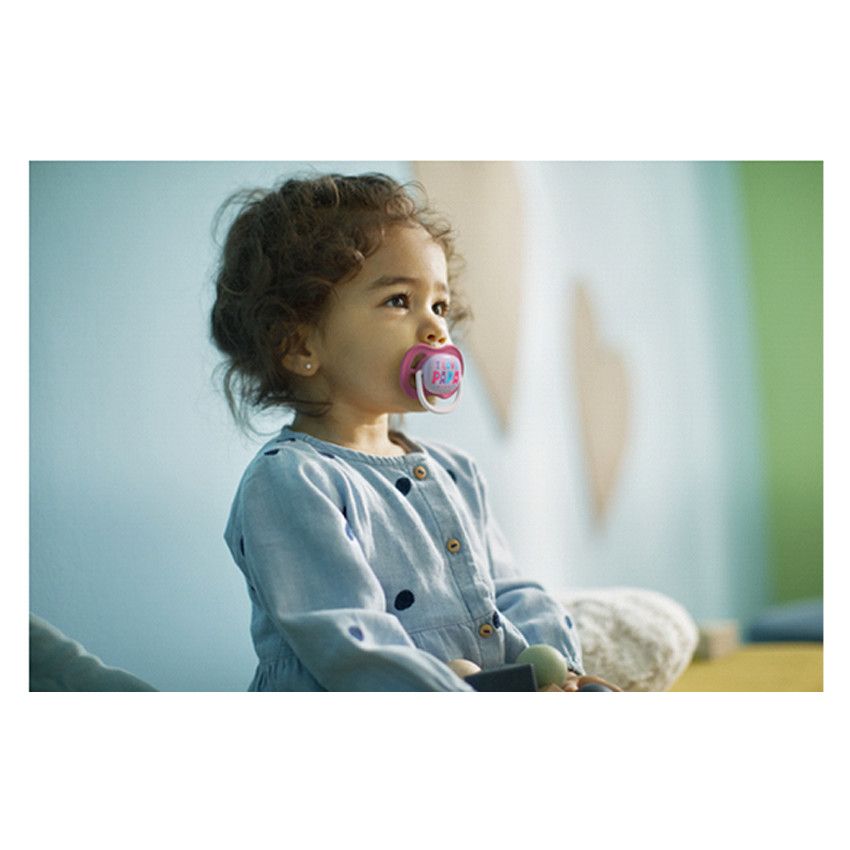 Sucette Ultra Air 6-18M Rose/Mauve - 2 pièces - Ecru