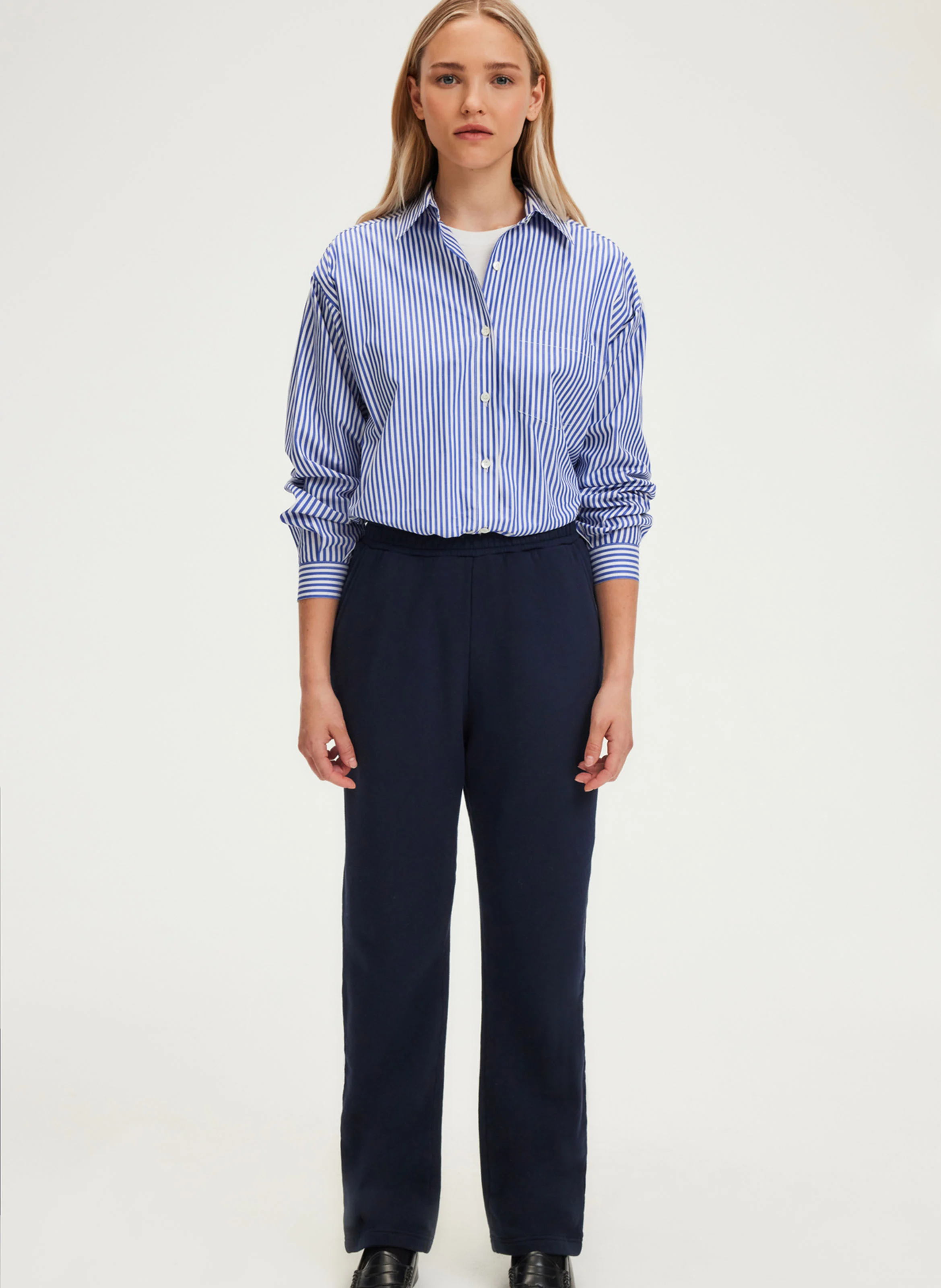 NEEVA - Jogging droit en coton | Bleu