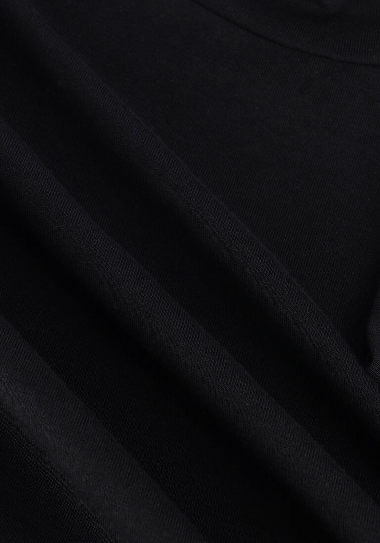 CALVIN KLEIN zwarte calvin klein  monogram ls roll neck top