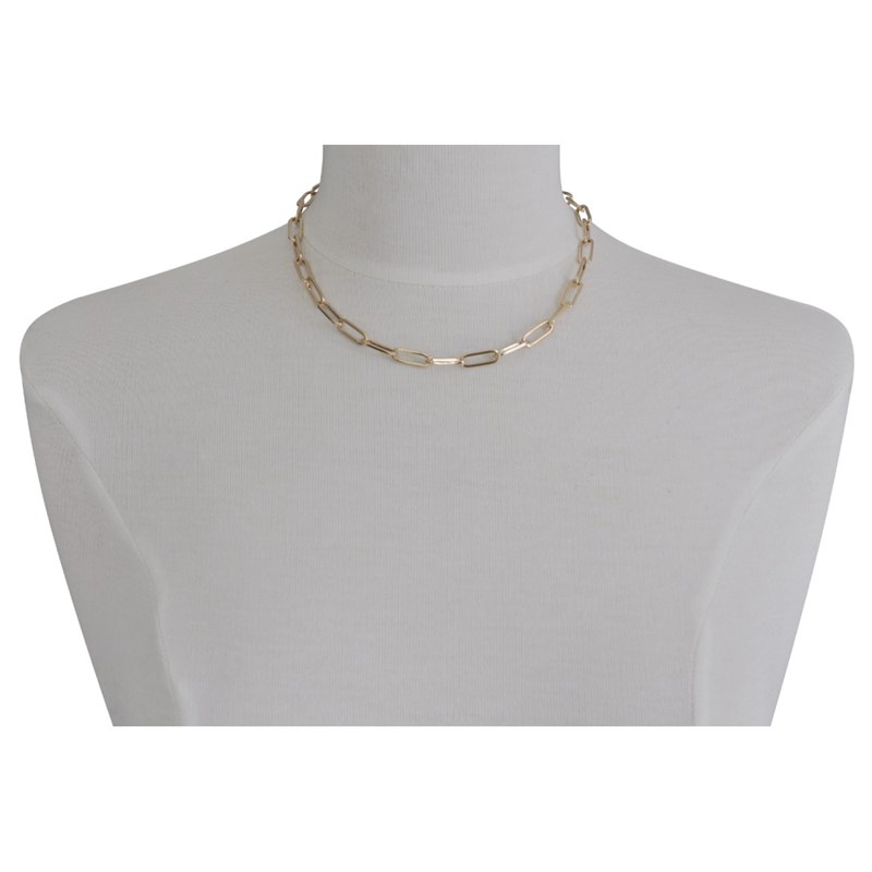 Collier Plaqué Or Mailles Cheval 45cm