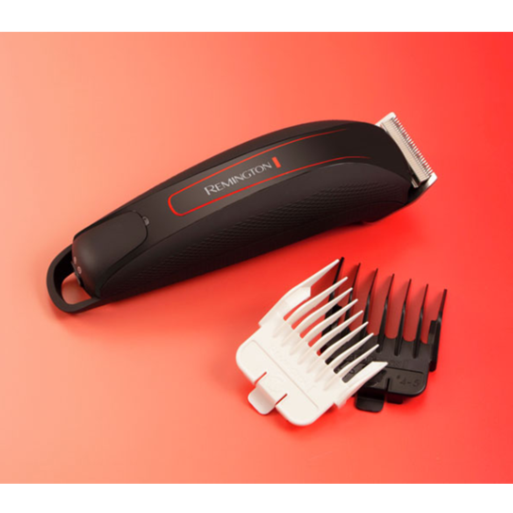HC550 Haarschneider Easy Fade Pro Elektrischer Rasierer Trimmer mit 19 Aufsätzen (43311560100) - Schwarz / Rot