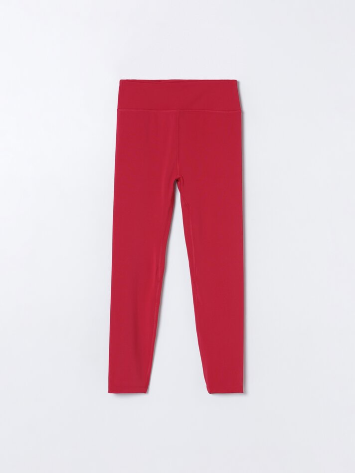 Conjunto com 2 Leggings Esportivas - Vermelho Escuro
