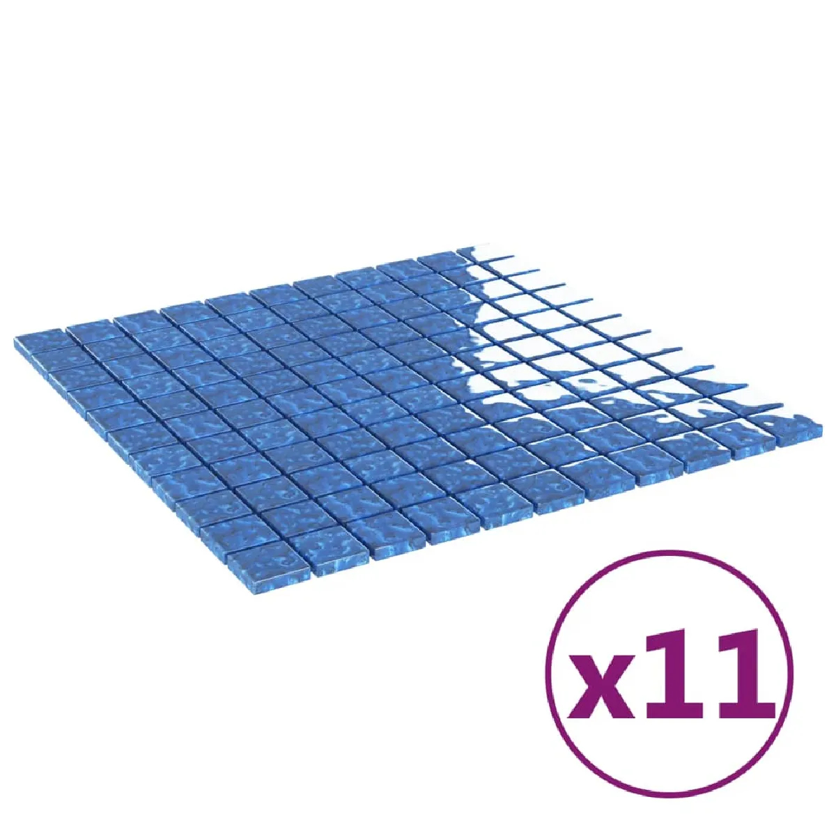 vidaXL Carreaux Mosaïque Bleus