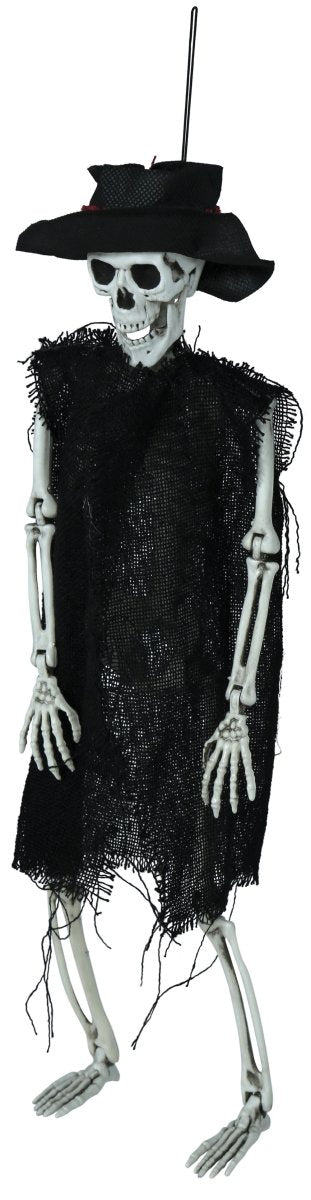 Halloween Skelet Met Hoed 47cm