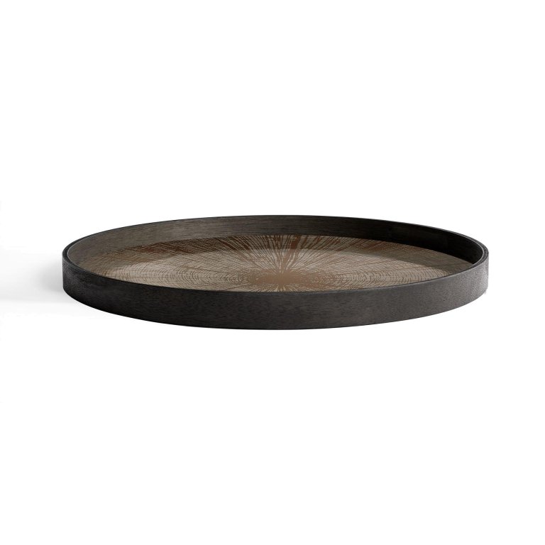 Ethnicraft Slice dienblad bronze Ø61