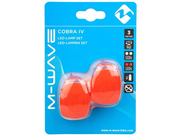 M-Wave Cobra IV Lygtesæt, Red