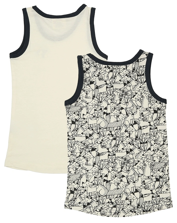 Unterhemd FOXES 2er-Pack in offwhite