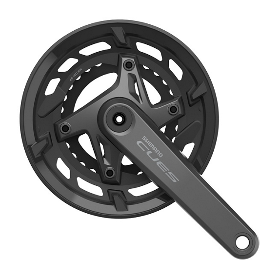 Shimano Cues U6000-2 Kranksæt Med Kædeskærm 46-30T 175mm